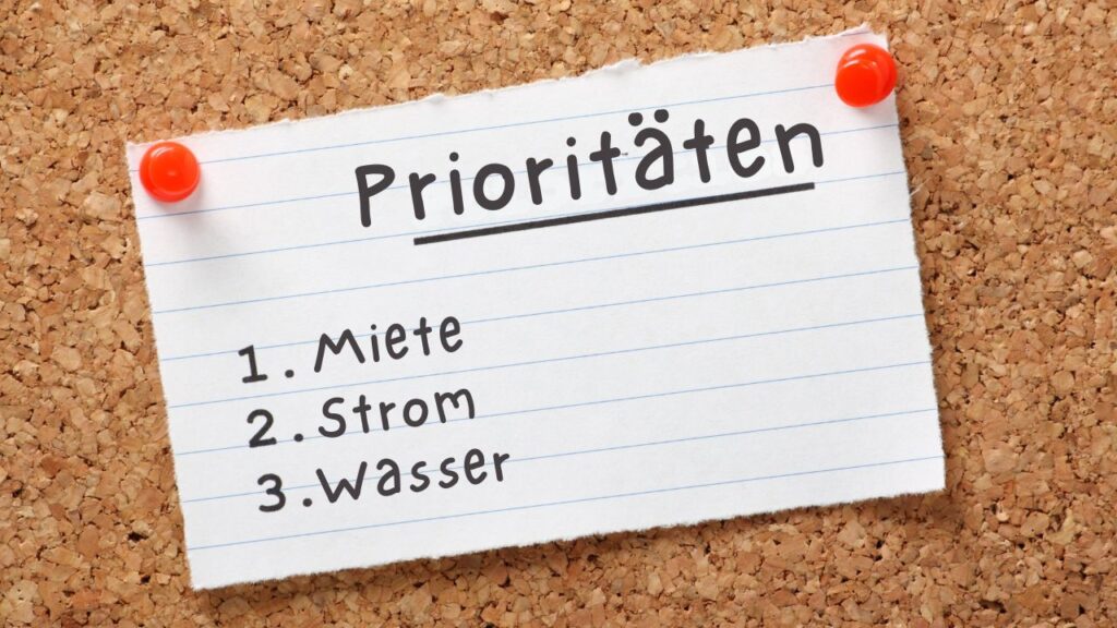 Schulden vermeiden - Prioritäten setzen